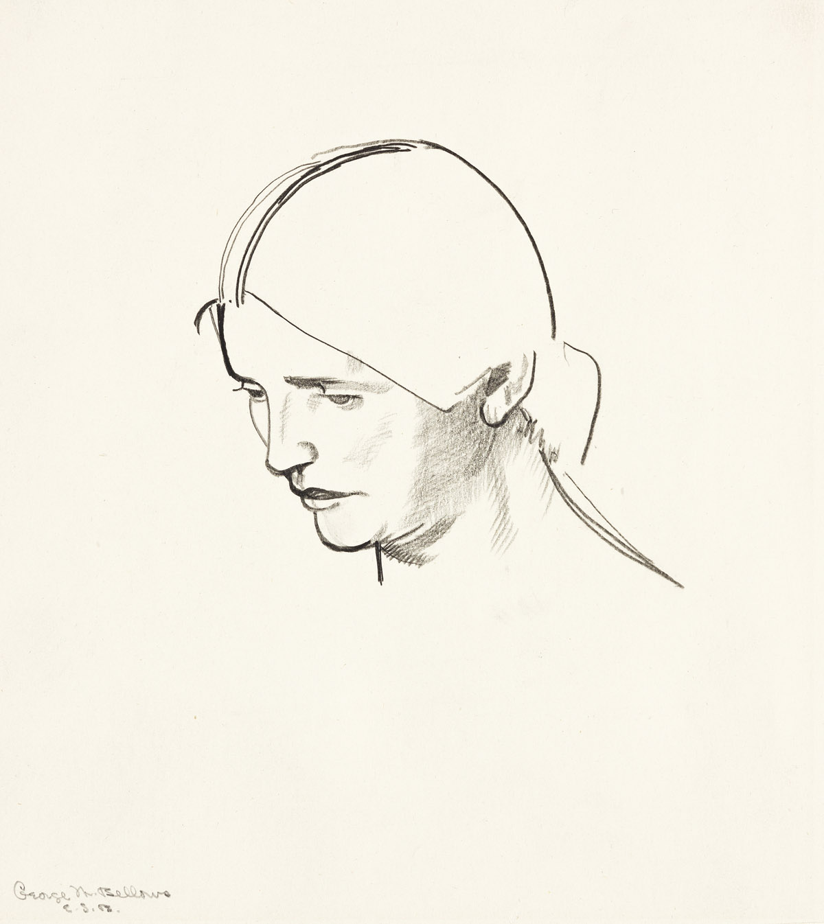 GEORGE BELLOWS Head of a Woman.